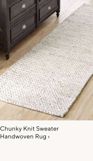 Chunky Knit Sweater Handwoven Rug