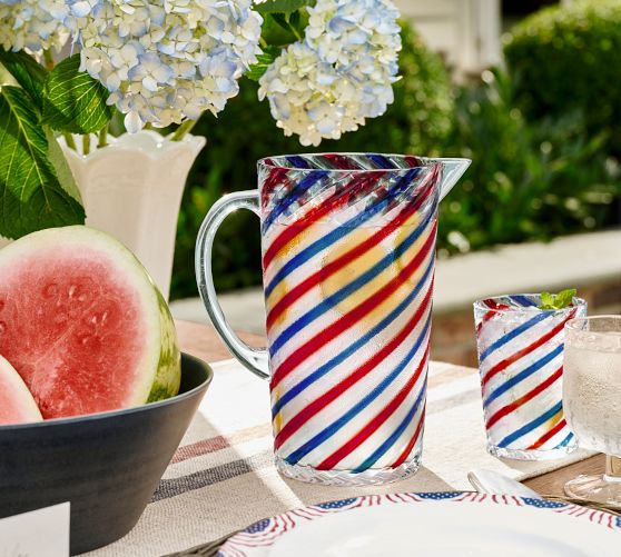 Americana Stripe Outdoor Pitcher