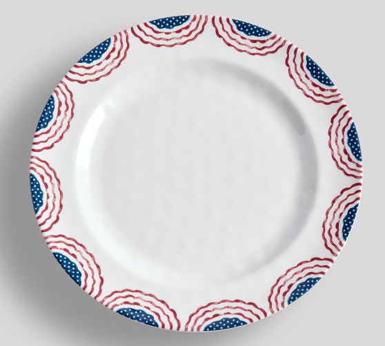 Cabana Americana Outdoor Melamine Dinner Plates - Set of 4