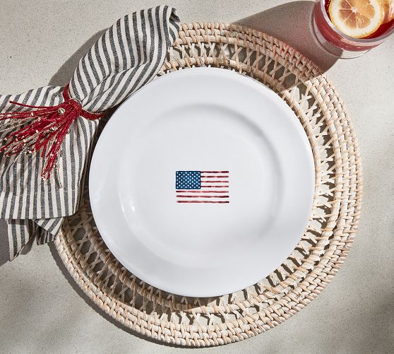 Cabana Americana Outdoor Melamine Salad Plates - Set of 4