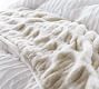 Faux Fur Ruched Throw