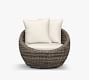 Torrey Wicker Papasan Swivel Outdoor Lounge Chair