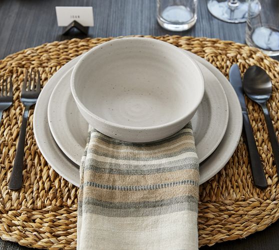 Lonnie Striped Linen Napkins - Set of 4