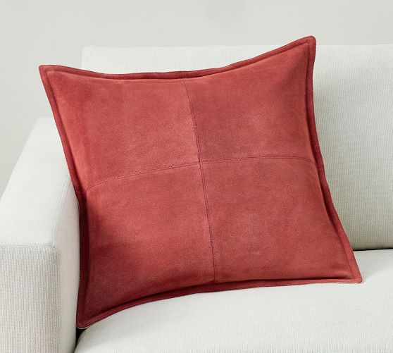 Pieced Suede Pillow