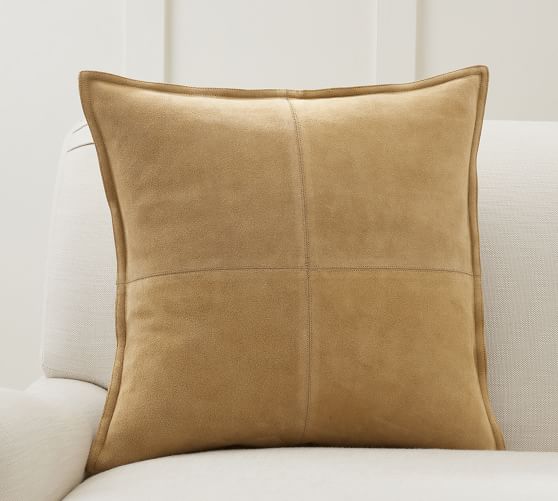 Pieced Suede Pillow