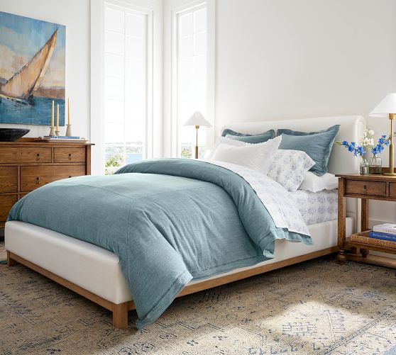 Soft Washed Denim Duvet Cover & Shams