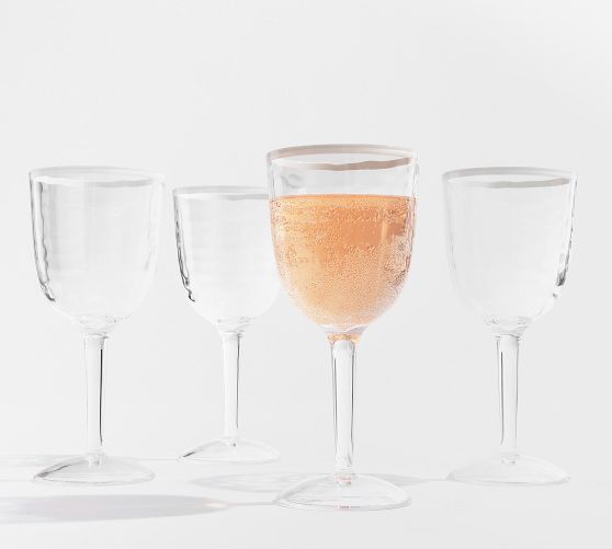 Stripe Rim Outdoor Goblets