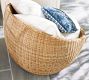 Torrey Wicker Papasan Swivel Outdoor Lounge Chair