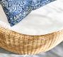 Torrey Wicker Papasan Swivel Outdoor Lounge Chair